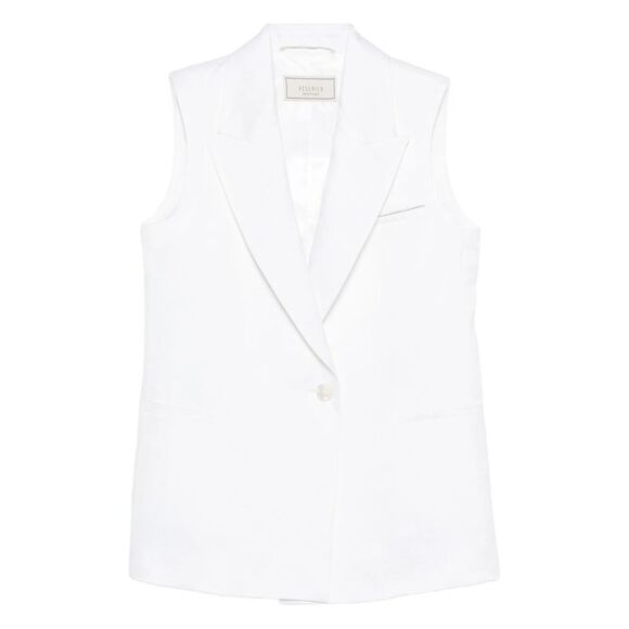 Peserico White Jackets - Waistcoat & Gilets Women